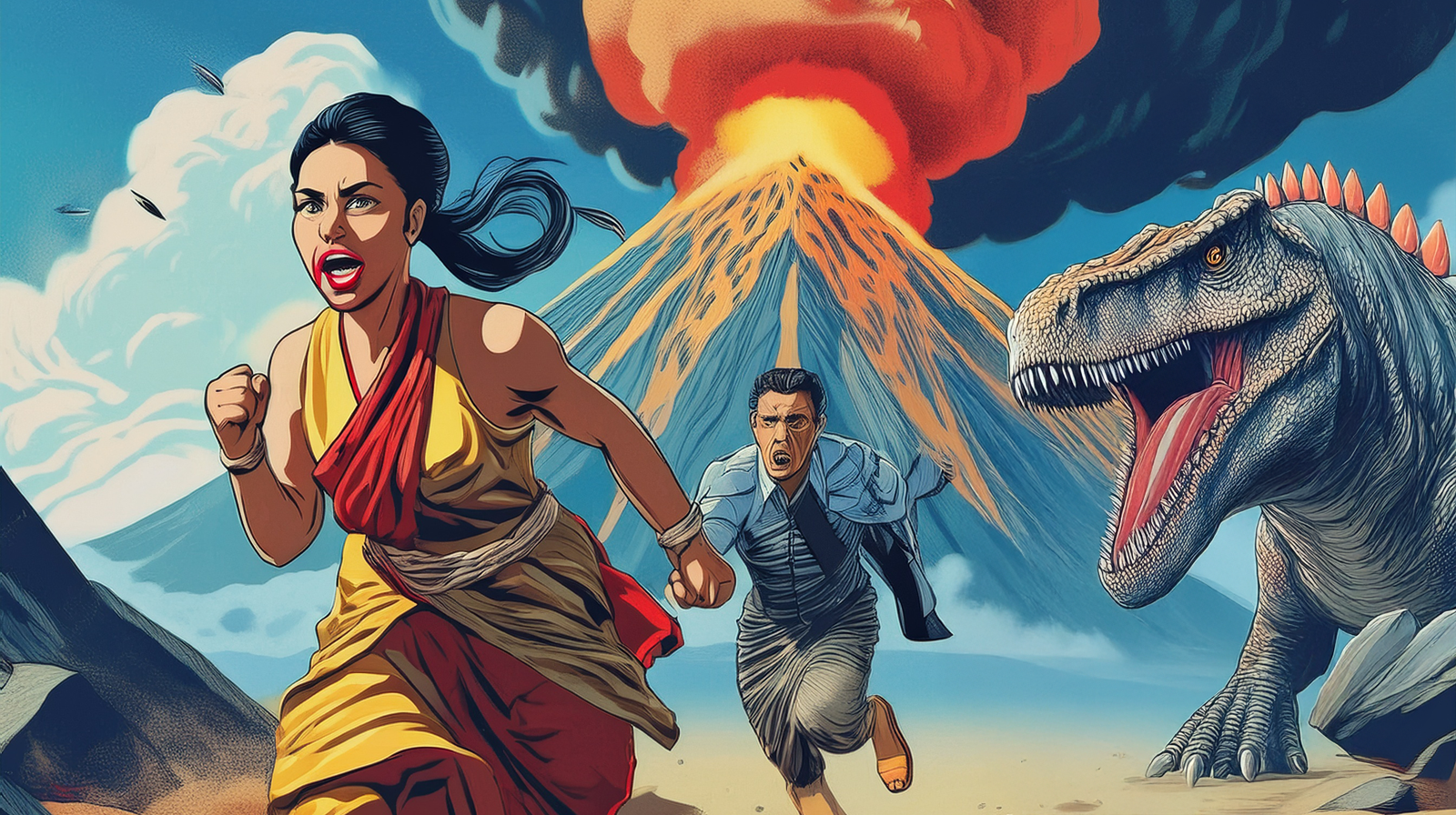 A lightning strike near a building, symbolizing an unforeseeable event.