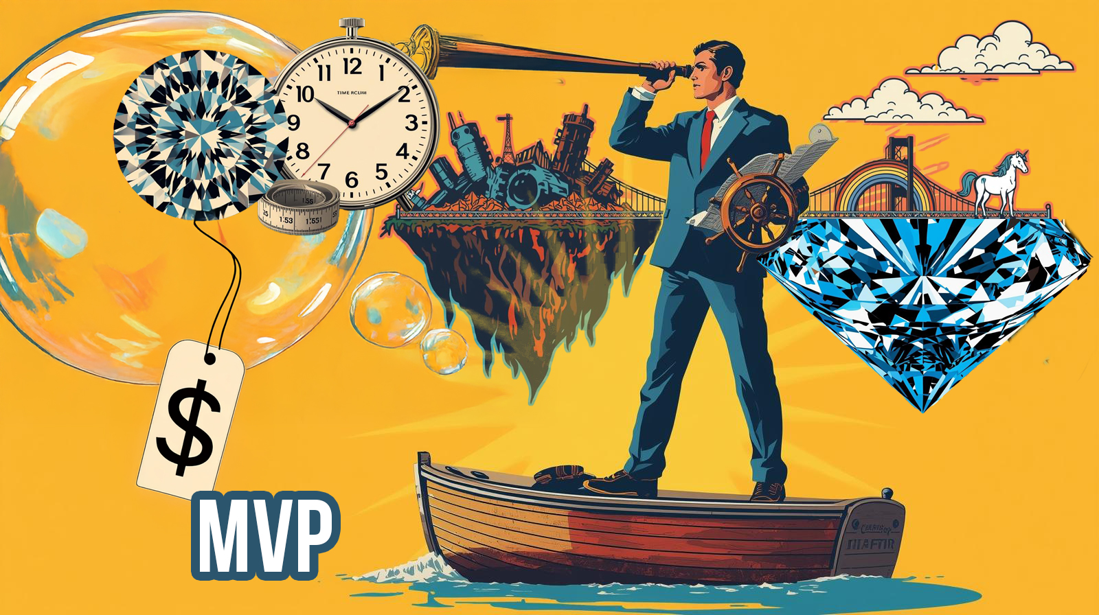 An infographic explaining the concept of a Minimum Viable Product.