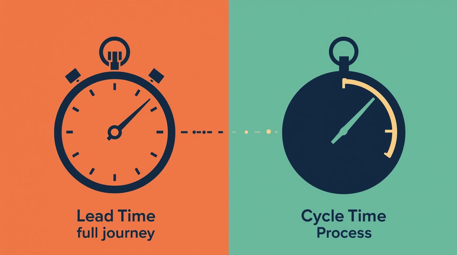 An infographic comparing Lead Time and Cycle Time.