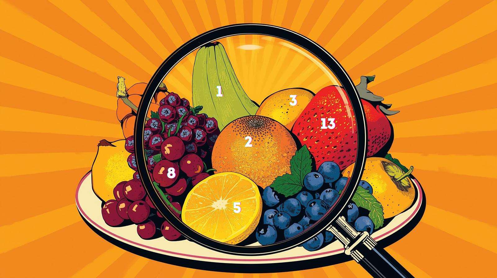Numbered fruits representing individual, valuable user stories.