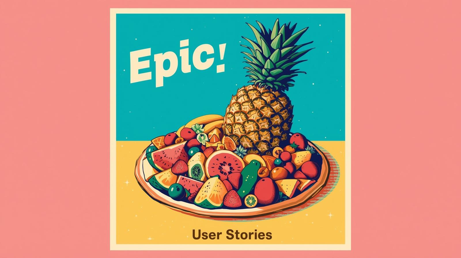 An infographic showing the breakdown from Epic to User Story.